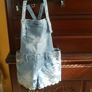 Embellished Overall shorts